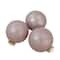Finial and Glass Ball Christmas Ornaments - 3.25" - Blush Pink - Set of 12